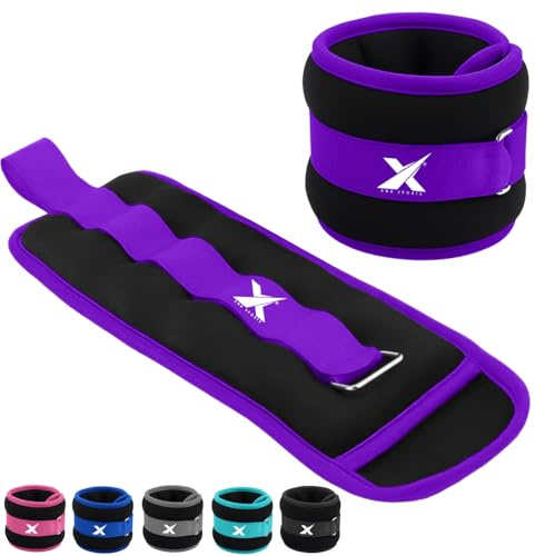 Xn8 Neoprene Ankle Weights With Strap, Pair of (0.5kg,1kg,1.5kg,2kg,2.5kg,3kg) Leg Weights, Wrist Weights, Arm Weights for Home Fitness, Strength Training, Running, Walking, Gym, Workout, Aerobics