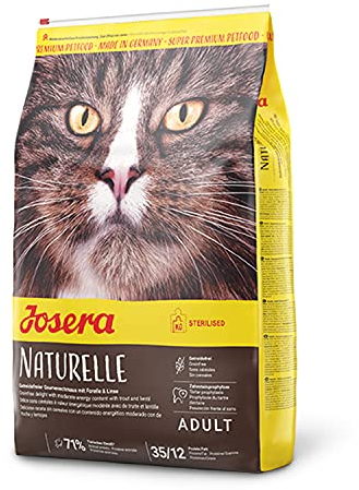 JOSERA Naturelle (1 x 2 kg) | Adult | Premium Trockenfutter für ausgewachsene sterilisierte Katzen | Geflügel & Forelle | mit moderatem Fettgehalt | getreidefrei | Katzenfutter | 1er Pack