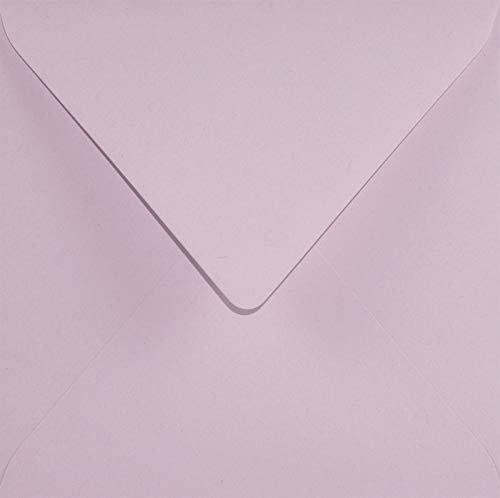 Netuno 25 quadratische Brief-Kuverts Lila 153x 153 mm 90g Burano Lilla farbige Briefumschläge Lila quadratisch Spitzklappe Nassklebung für Einladungen Hochzeit Geburtstag Weihnachten