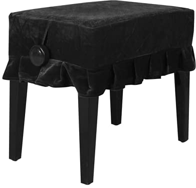 Alomejor Klavierstuhl Abdeckung Klavierbank Hocker Hülle für Klavier Einzelsitzbank Universal(Schwarz)