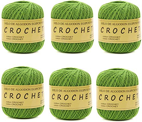 Hilo de Algodón para Tejer Crochet Ganchillo o Punto Torrijo PERLE XXL No 8 70g, Ovillo de algodón perle Suave para Tejer | 6 Unidades, Color 43321-6