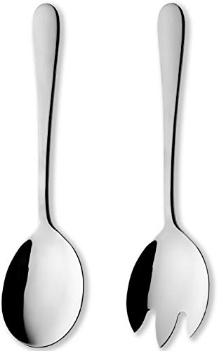 Grunwerg Windsor Carded 2-Piece Salad Serving Set 2SLDWDR/C, 18/0 Stainless Steel
