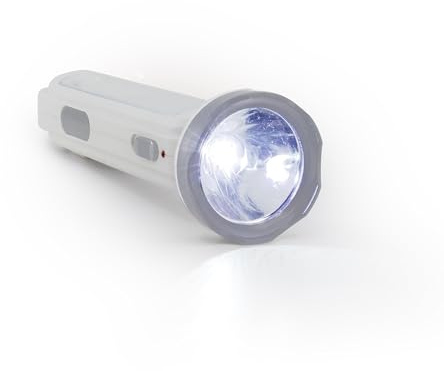 Avidsen, torcia multifunzione ricaricabile con presa elettrica, luce notturna, batteria