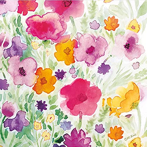 Serviette-n Blume-n-feld, 33 x 33cm, 20 Stück-Packung, 3-lagig FSC zertifiziert Eco Label