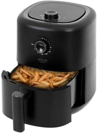 Adler AD 6310 Heißluftfritteuse 3L, 2200 W, fettfreie Fritteuse, Schwarz