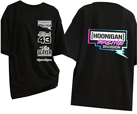 Ken Block 43 Camiseta para Hombre Camiseta con Estampado Gráfico Camisetas De Manga Corta De Algodón Informales Góticas Estéticas Camisetas De Manga Corta Ropa De Calle Black,M