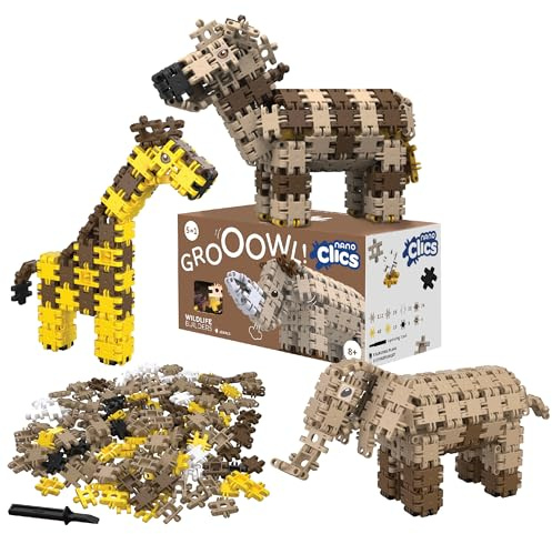 Nano Clics Wildlife 250, construction toys for children ages 8 and up, creative educational toys in a 250 piece set, building blocks for girls and boys, durable toys