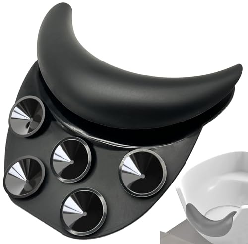 Shampoo Bowl Neck Rest for Sink, Silicone Neck Rest Cushion with Suction Cup, Portable Hair Washing Sink Neck Support Non-Slip for Salon Home Wash Basin