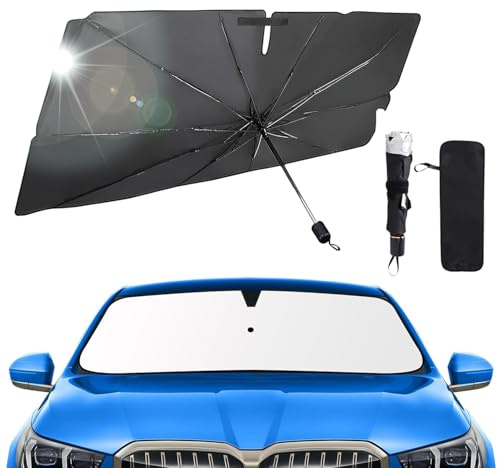 Parasole Auto Pieghevole per Parabrezza - Schermo Anti-UV per Maggior Parte dei Veicoli
