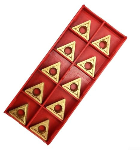 Drivstraw Confezione da 10 inserti in carburo CNC TCMT16T308, per utensili da taglio per tornitura dell'acciaio, per lavorazione di precisione dei metalli