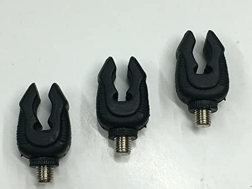 TMC 3 Butt Grips Rutenauflagen Flexi. Karpfen und Grob Angeln. Edelstahl Fäden - Schwarz - 2 x 2.5 x 4.5 cm - Angelrutenablage