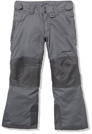 SkiGear Kids Reinforced Snow Pants, Charcoal, Small