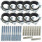10er Set Qualitäts Rohrschelle 31-36mm (1 Zoll) + 10 x Dübel + 10 x Stockschraube