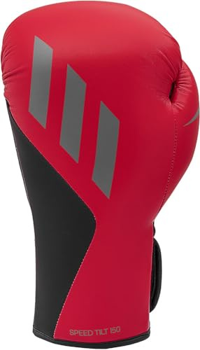 adidas Herren Tilt 150 Boxhandschuhe, Rot/Schwarz, 14 oz EU