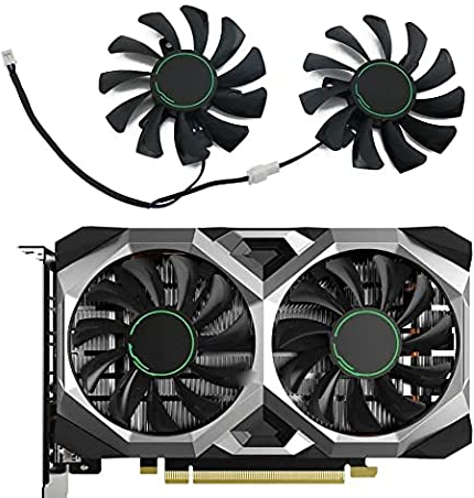 DOTODO Ventilador de refrigeración para tarjeta gráfica de 75 mm HA8010H12F-Z CGPU, reemplazar para ventiladores de tarjetas gráficas MSI GeForce GTX 1650 Super Ventus XS