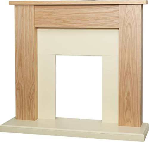 Adam New England Fireplace in Oak& Cream, 48 Inch
