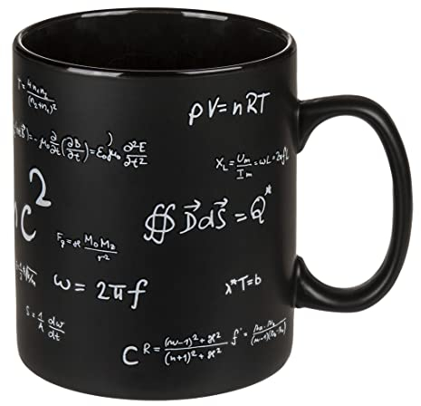 MIJOMA Taza de café XL, taza de té, taza gigante para cocina u oficina, aprox. 850 ml, 13 x 11 cm, idea de regalo (taza de ciencia)