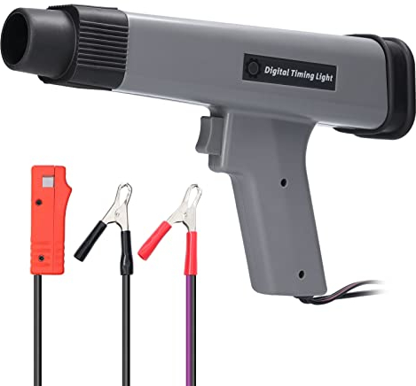 KKnoon 12 V Professionelle Digitalanzeige Induktives Timing-Licht Auto Motorrad Benzinmotor Zündzeitpunkt Stroboskop-Lampen-Detektor Auto-Motorrad-Erkennungs-Diagnose-Tool
