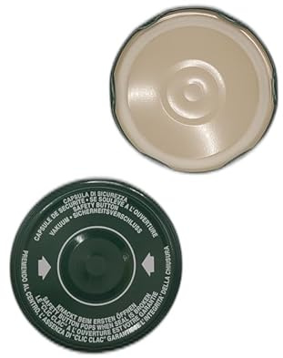 OPIROS Capsule Twist Off Con Flip Diametro mm.63 Con Bottone Centrale Di Controllo Clic Clac Per Barattoli In Vetro Coperchi Per Conserve Marmellate Passate Pomodoro Confetture (20)
