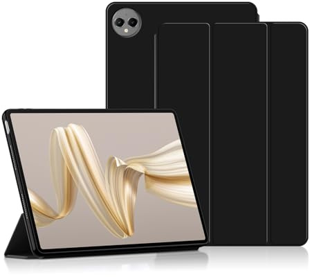 QINOUK Hülle für Huawei MatePad Pro 12.2 2024, [Standfunktion] TPU Anti-Kratz-Schutzhülle, Ultradünnes Smart Cover Kickstand Hülle，für Huawei MatePad Pro 12.2 2024-Schwarz