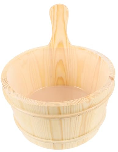ANDRESLAD Ensemble De Sauna en Bois Naturel Poignée Confortable À Tenir Bords Lisses Accessoire
