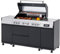Tarrington House Barbecue a Gas con 6+1+1 Bruciatori Varley, Acciaio/Acciaio Inox, 72 kW, Coperchio con Termostato, Termometro Digitale, Bruciatore a Infrarossi, Armadio, Nero/Argento