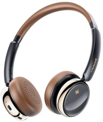 FiiO Anytime Active Noise Cancelling Bluetooth 5.4 Retro Headphones, 58H Playtime, with Microphone,Light Weight Earphones Comfort Headsets for Travel,Home (Black)