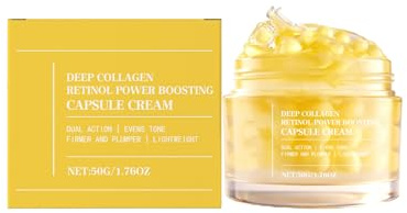 Deep Collagen Retinol Power Boosting Capsule Cream, idrata e idrata la pelle, illumina e lenisce, migliora la resistenza della pelle, riduce le rughe (1 PCS)