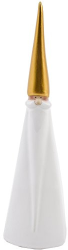 Babbo Natale Semplice Design Figurine Porcellana Xmas, Porcellana, Bianco/Oro, 26 cmu0027, Brand (Merchant: u0027PUSTEBLUME GMBHu0027 / Amazon: u0027Dadeldo