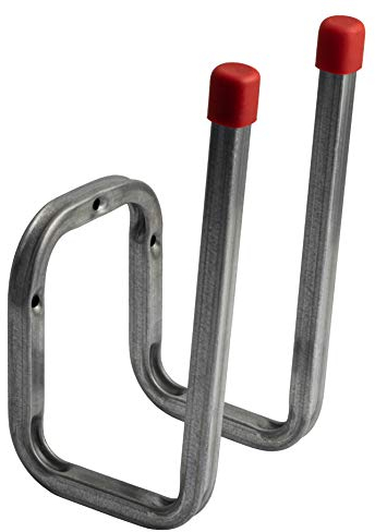 Gedotec Wandhalterung - Doppel-Wandhaken zum Schrauben Stahl verzinkt | 1 Stück Stiefelhaken 200 mm inkl. Befestigungsmaterial | Allzweckhaken aus Metall | Wandhalterung Garage | Wand-Montage