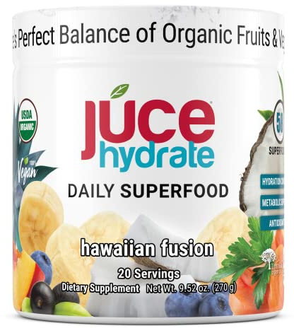 Terra Kai Organics Juce Hydrate Powder with Coconut Water and B12, Tropical