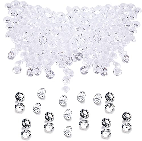 4000 PCS Diamond Confetti,4.5MM Clear Acrylic Diamond Table Confetti Crystals Jewel Table Scatters Vase Fillers Beads Glass Gems Stones For Wedding Bridal Baby Shower Birthday Home Party Decorations
