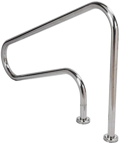 Riel De Piscina De Acero Inoxidable 304, Barandillas De Seguridad para Piscinas Inoxidables, Barandilla De La Escalera De La Piscina, para Piscinas Tierra BañOs Termales,Plata,Model 3002