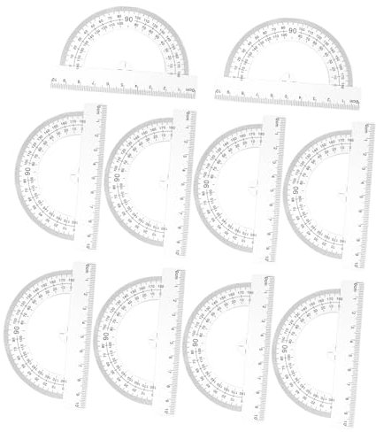 HAPINARY Werkzeug 10st Winkelmesser Winkelsuchlineal Winkelmesswerkzeug Messlineal Schülerbedarf Mathe-winkel-tool Multifunktionslineal Plastik Weiß Tragbar Herrscher Student