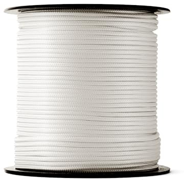 SNURO Nylonseil (1mm, 500M, weiß)- Robustes Maurerschnur mit starkem Nylon Material- Witterungsbeständiges Seil für Jede Anwendung- Bruchkraft 30 kg