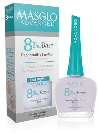 Masglo Advanced Base Coat 8 en Uno 13,5mL | Regeneradora de Uñas