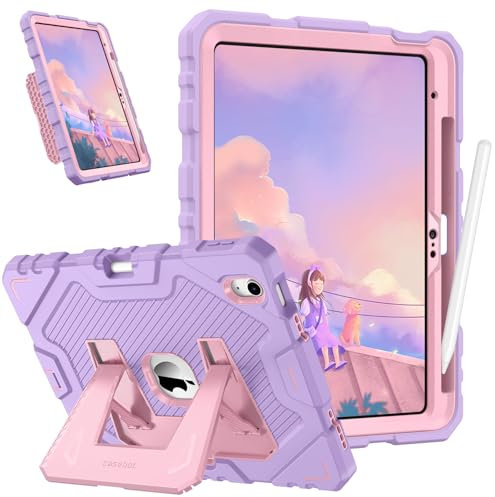 FINTIE Kids Case for iPad (A16) 11th Generation 11 Inch (2025), iPad 10th Generation 10.9 Inch (2022), Fully-Body Rugged Heavy Duty Shockproof Kiddie Case Built-in Stand for Boys & Girls, Purple