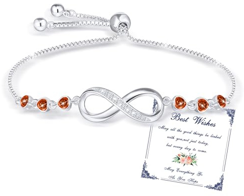 Esmoly Infinity armband kvinnor silver tennisarmband med hjärta zirkon oändlighetstecken justerbar present för kvinnor