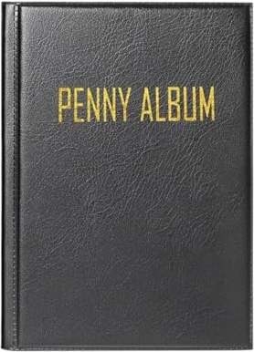 Penny-Album – gepresstes Penny-Buch für 108 Münzen, Münzsammel-Tagebuch, Geldorganizer, Aufbewahrungshalter für Andenken, Sammeln, Viertel-Dollarscheine für Kinder, Briefmarke, Währung, Zuhause