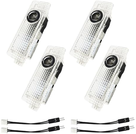 Krewua 4 Pcs Car Door Lights Entrance Lighting Accessories for 1 2 3 4 5 6 7 Series Car Door Logo Projector Lights for X1 X2 X3 X4 X5 X6 X7, Very Nice Gift