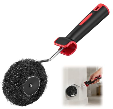 Rouleau pour Enduits, Rouleau Angle Haut de Gamme, Rouleau Spécial pour Mastics, Rouleau à Mastiquer, Rouleau à Enduire, Rouleau de Revêtement pour l'application d'enduits et le laminage d'enduits