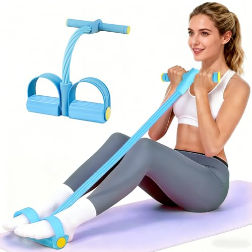 ZenithBurst Sportutrustning hemma expanderset, fitness pedalresistent för fitness för hemmet, magtränare & rumptränare för hemmet med motståndsband