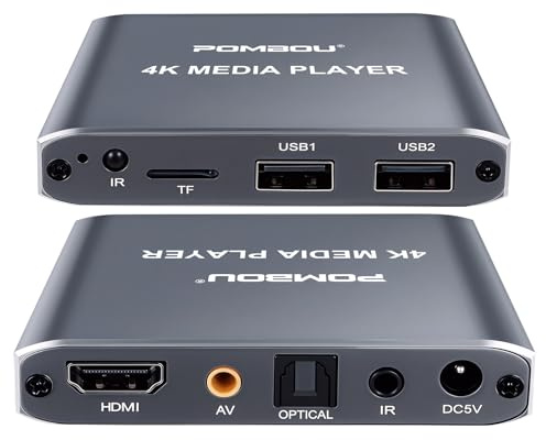 4K@30Hz HD Digital Media Player for USB/Micro SD, HDMI AV Optical Output