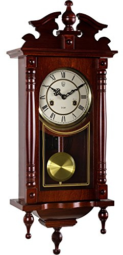 STILISTA Retro Regulator Wanduhr Orpheus, 75 x 29,5 x 15 cm