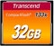 Transcend 32GB CompactFlash 133 Memory Card (CF Card) Up to 50/20 MB/s, Supports Ultra DMA transfer mode 4 with MLC NAND Flash ideal for entry-level DSLRs TS32GCF133