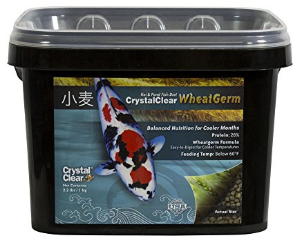 CrystalClear Koi & Pond Fish Food - Wheat Germ - 3.0mm Pellet Size - 2.2 Pound Bucket