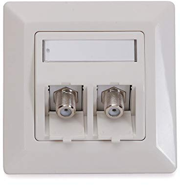 Uppsättning: Logilink Keystone undertexter rent + 2 moduler F-BUCHSE