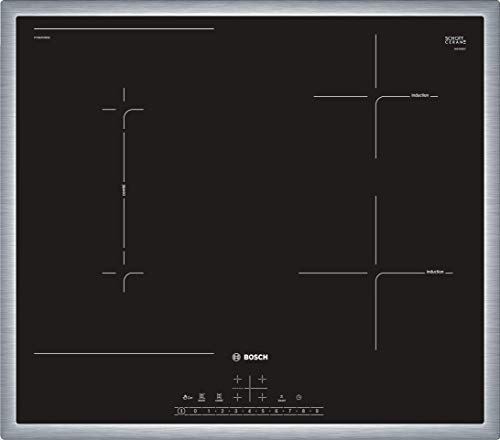 Bosch Placa de inducción PVS645FB5E Serie 6 (autosuficiente), 60 cm de ancho, combinación CombiZone de dos zonas de cocción, MoveMode preestablecido niveles de potencia, PowerBoost más rápido,