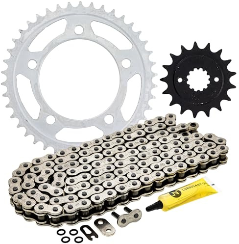 NICHE Drive Sprocket Chain Combo for Honda Shadow Spirit 750 Front 17 Rear 42 Tooth 525V O-Ring 122 Links