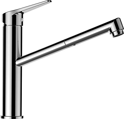 Schock Küchenarmatur Metis Chrom – Hochdruck Armatur mit ausziehbarer Schlauch-Brause